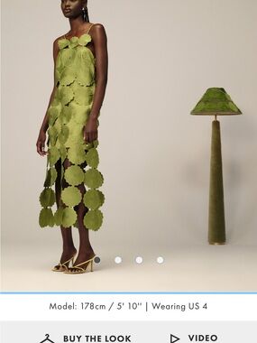 ISO ARRANGE ASOS cutwork floral midi dress in green